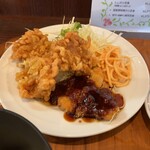 Saboten - 味噌カツと唐揚げ