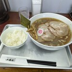 稲城 大勝軒 五一 - チャーシュー中華麺（1300円）ライス（100円）