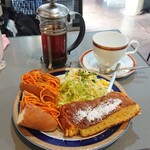 カフェノーサイド - スパゲッティドックとホットケーキのモーニング