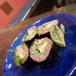 竹莢魚的壽司卷