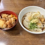 黄金の穂 - ミニ鶏玉天丼セット@980