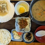 Tsugaru Umaiya - 貝焼き味噌、けの汁