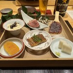 玄水 - 八寸(自家製唐墨、板付、煮穴子、湯葉豆腐 塩昆布、マグレ ド カナール 鴨ロース、焼き味噌)