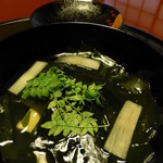 なかむら - 2014年2月若竹・木の芽・はまぐり・わかめ　の吸い物