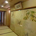 なかむら - 2014年2月玄関口の襖絵