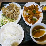 Shanhai ken - ダブル味わい定食。1,080円
                        小鉢は配膳時に返却