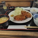 きむら - メンチカツ定食¥1000+豚汁変更¥100