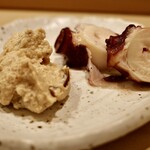 鮨 やすみつ - 蛸の柔らか煮 鮟肝奈良漬