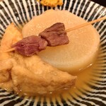 酒場 おか長 - おでん　すじ　大根　厚揚げ