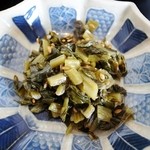 ふくふく庵 - 青菜漬のごま炒め。