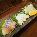 和彩むねや - ヒラメ、しまあじ、アオリイカの3種もり