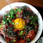 Koryouri Shun - 本マグロのユッケ丼1300円（ご飯大盛にしたと思う）