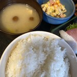 満天酒場 - 味噌汁 サラダ ご飯 