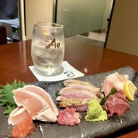 虎ノ門やまと - 鶏刺し５点盛り★★★