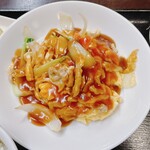 中国菜 香味 - Bランチ 豚細切りと玉子の甘酢あんかけ②