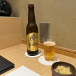 Oku Akasaka Sushi Tanji - ビール