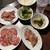 牛角 - 料理写真:牛肉カルビ＆牛タン定食、追い肉(牛角カルビ)