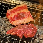 たれ焼肉、塩ホルモン。まるきん食堂 - 焼肉御膳（竹・1650円）