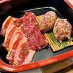 たれ焼肉、塩ホルモン。まるきん食堂 - 焼肉御膳（竹・1650円）