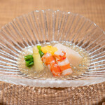 Matoi Ginza - Sashimi – Sweet Shrimp, Scallop, and White Dragon Beard Vegetable