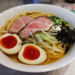 鶏白湯 とりまる - 特製鶏白湯ラーメン醤油(1250円)＋中盛り(150円) 