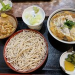 蕎麦処　玉川屋 - カツ丼セット　納豆