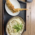 手打ちうどん 一屋 - かけうどん大　ゲソ天