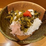 Futaba Seimen - 「高菜明太ご飯定食」(500円)