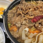 Yoshinoya - 麻辣牛鍋膳並¥748外、玉子¥65外　うどんが入っているのを見落としていた。単品で十分なボリューム。卵は次も頼もう。