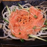 まんぷく居酒屋グレイシー - サーモンのカルパッチョ(450)