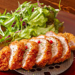 Fillet cutlet set meal made with SPF pork from the foothills of Mount Kirishima in Miyazaki Prefecture