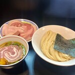 らぁ麺 飛鶏 - 地鶏つけそば大盛り、特上トッピング