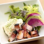 Farmer's thick-sliced bacon potato salad/crunchy! Jako's sesame salad each