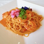 レストラン マリエフローラル - 海老のトマトクリームパスタ