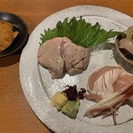 WA鶏BAR - お造り三種盛り