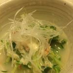 木古里 - カニと水菜と湯葉のあんかけ
