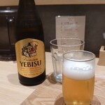 とんかつ成蔵 - SAPPORO YEBISU 中瓶