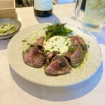 klootch - ローストビーフ新玉ねぎのピュレ