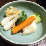 藤吉 - あんこうの会(7000円)のお新香