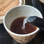 常陸秋蕎麦 筑山亭 かすみの里 - 蕎麦湯