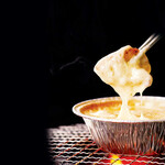 Cheese fondue de chicken basil