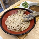 武蔵野 伝統の味 涼太郎 - ■ハーフカレーつけめん L（3玉）ミニサラダ付き ￥879
■なす天 ￥140
■マイタケ天 ￥180