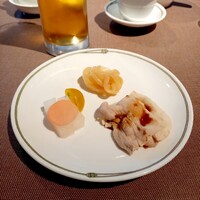 中国料理 美麗華 - 前菜盛合せ(茹で豚/クラゲ/甘酢大根)