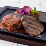 이시가키 쇠고기 햄버거 스테이크 150g & 이시가키 섬산 흑모 와규 스테이크 60g