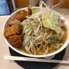 喜多方食堂 - 喜多二郎　麺400g、野菜増し増し、にんにく有り、背脂有り