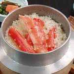 washokuresutorammiyoshi - かにの釜飯　　2,090円（税込）