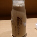 北海道牛乳カステラ - 牛乳コーヒー