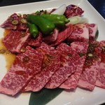 一龍 - ロース・カルビ・ハラミ焼肉ランチ（３人前）（￥1480/１人前）