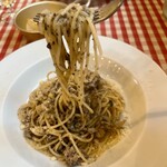 Taverna Coccorana - 鶏ももミンチときのこ、マッシュルームペーストのパスタ