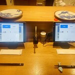 Tachigui Sushi Uogashi Yamaharu - テーブルセッティング